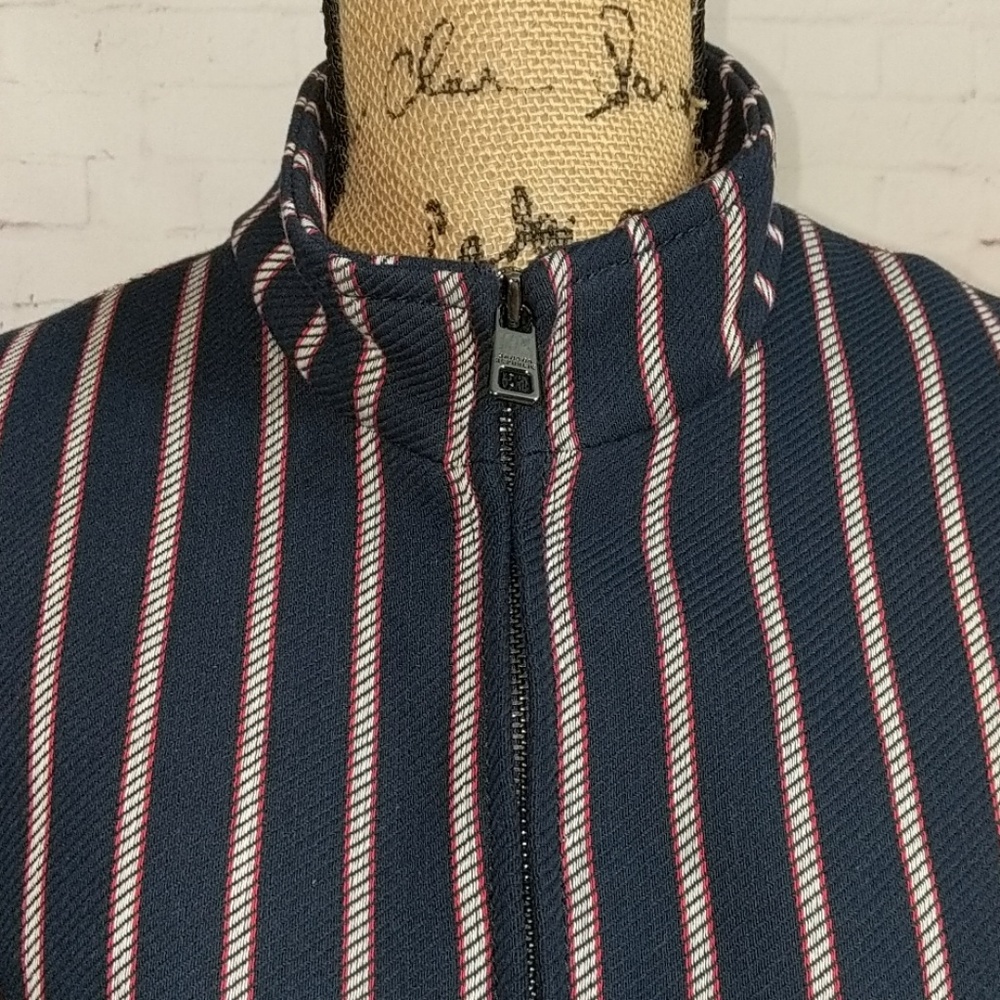 BANANA REPUBLIC Striped Tailored Crop Jacket - Picture 2 of 8